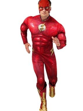 Men’s DC The Flash Costume Size Medium NO MASK Halloween Cosplay